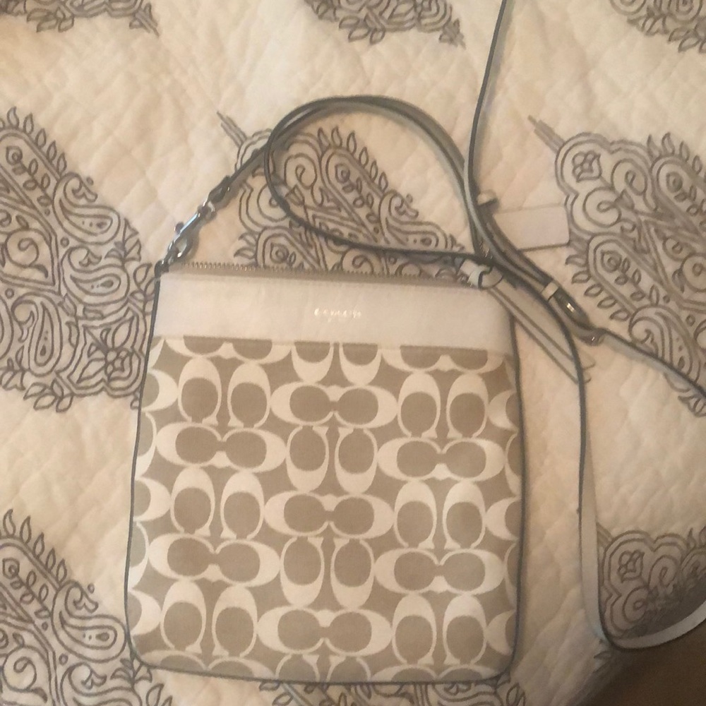 Barely used Coach signature messenger bag